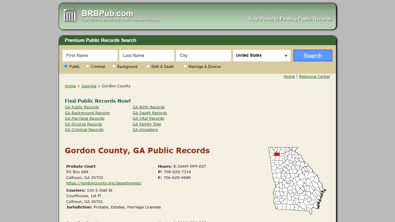 Gordon County Public Records | Search Georgia Government ...